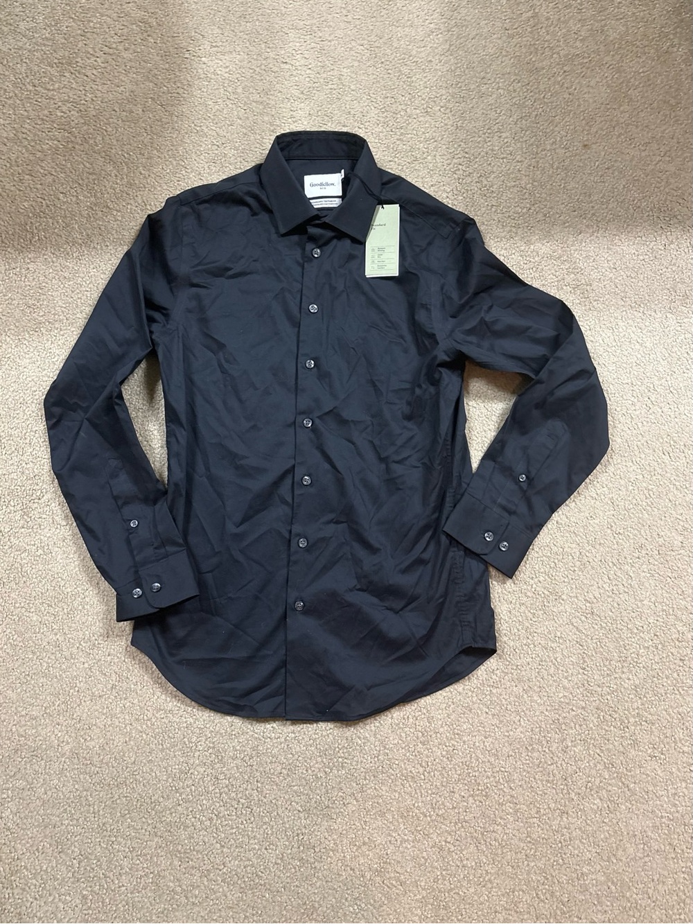 Goodfellow & Co Black Long-Sleeve Dress Shirt